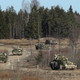 US Army Abrams tanks and Bradley fighting vehicles exercising in Estonia, 2017.